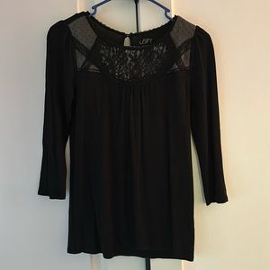 Loft 3/4 Sleeve shirt black
